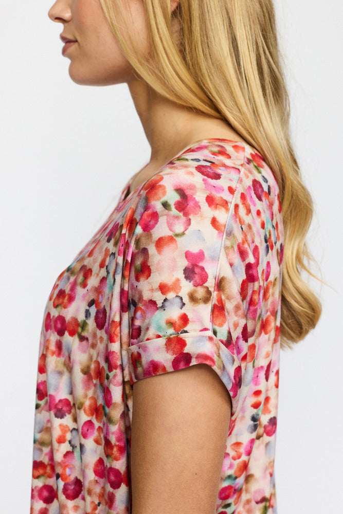 OTEA - Kortærmet bluse med print