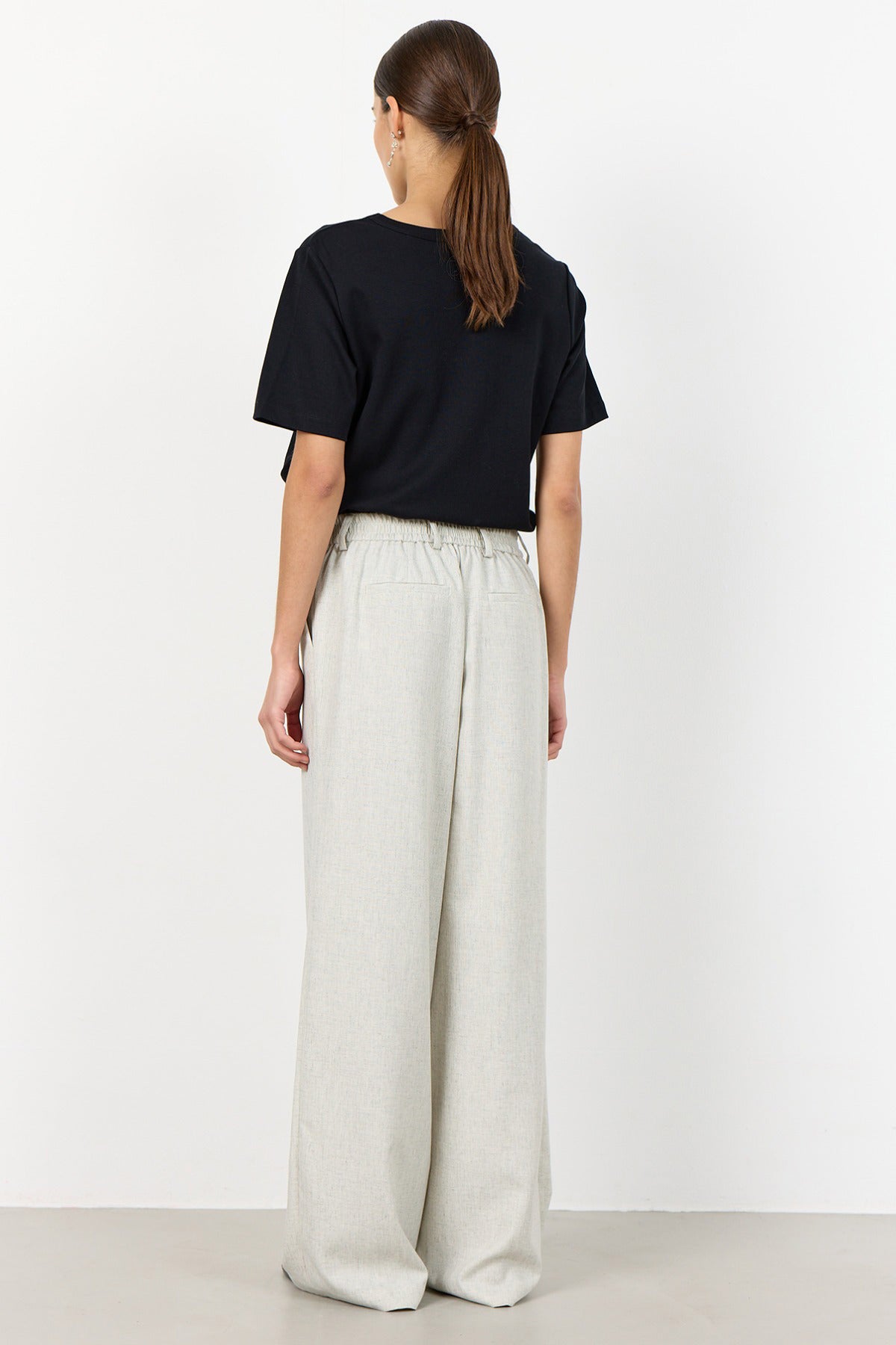 LR-PORTER - Vide bukser i let hørkvalitet