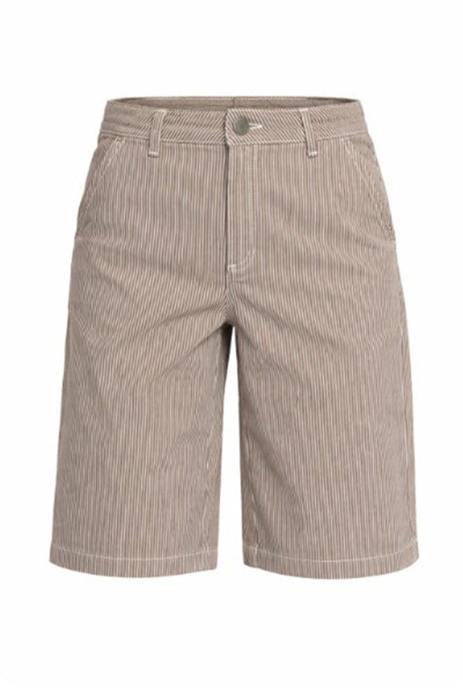 FIONA - Løse bermudashorts med stribet mønster
