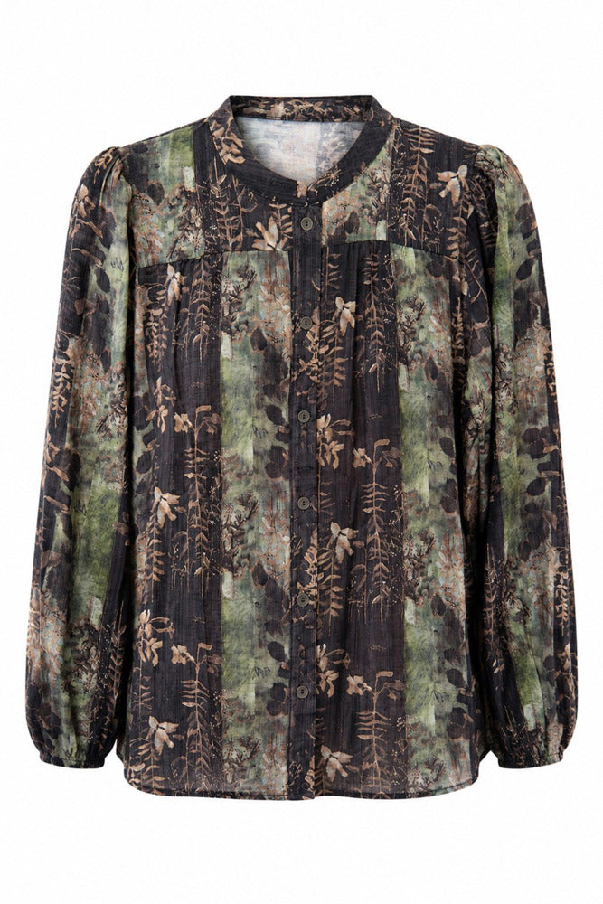 FANNY - Bluse med botanisk mønster