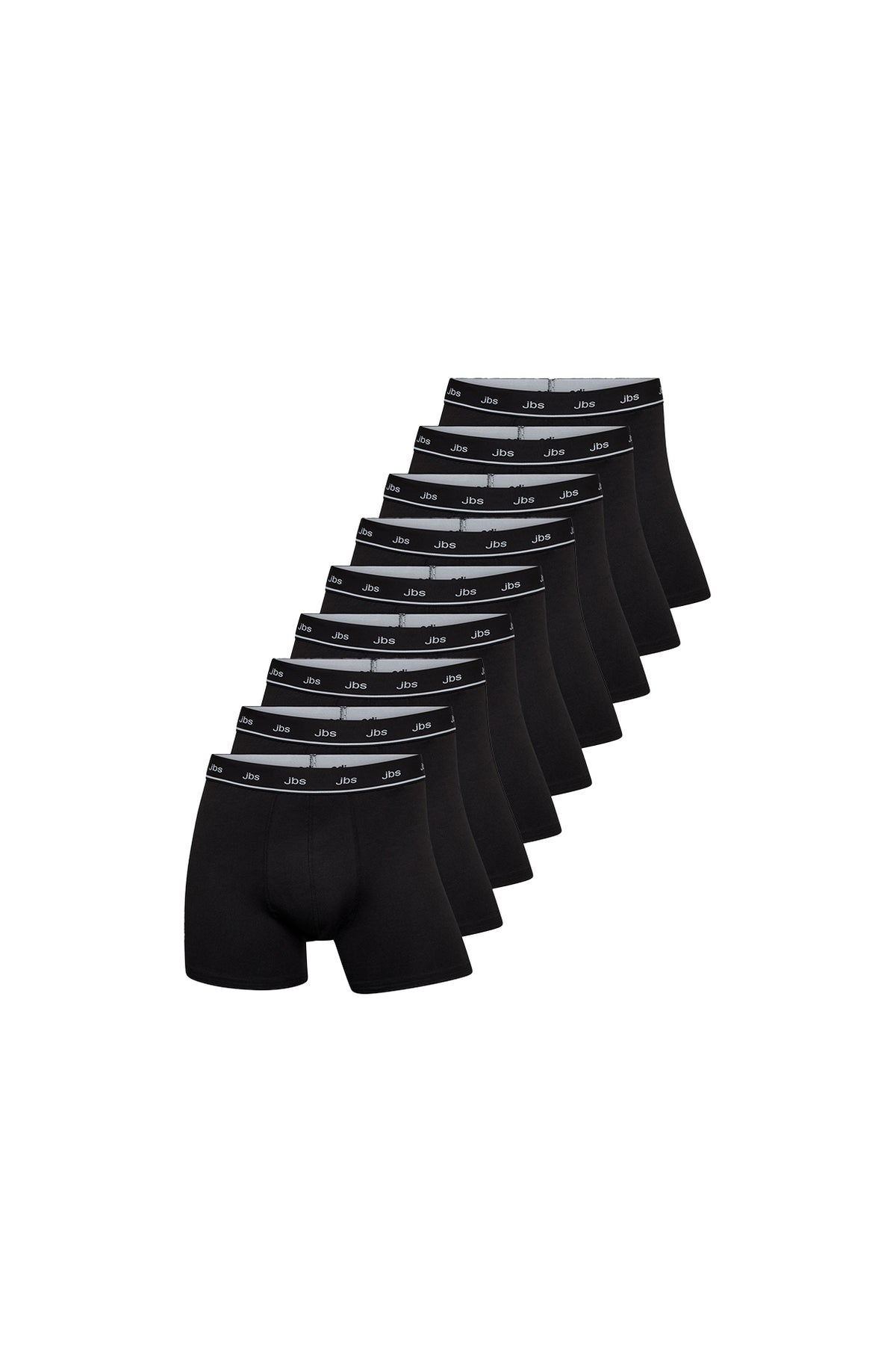 9-Pak sorte tights med elastik i taljen