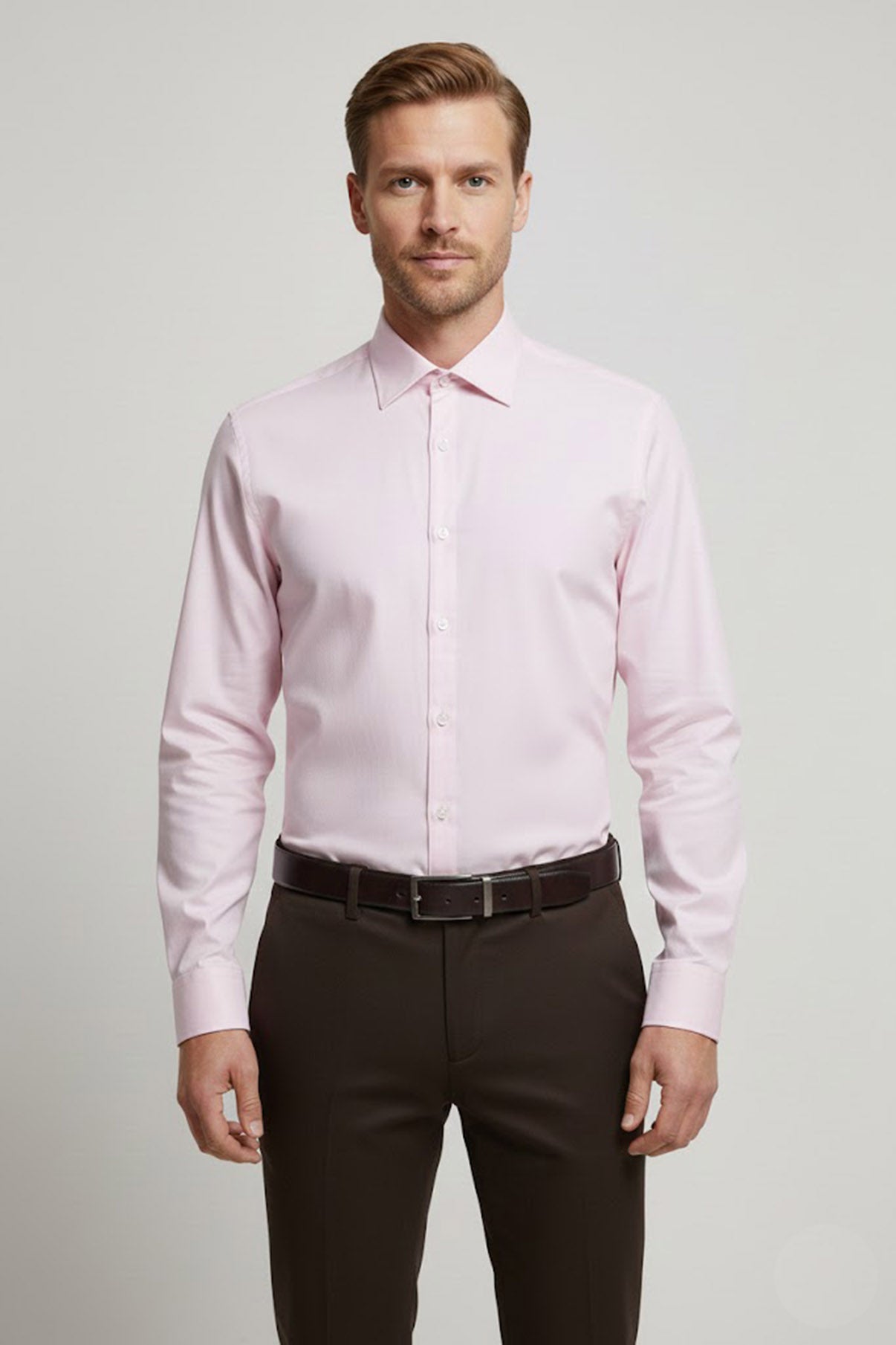 Hento - Strygefri langærmet skjorte