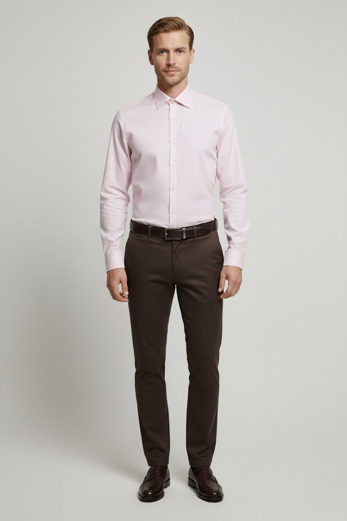 Hento - Strygefri langærmet skjorte