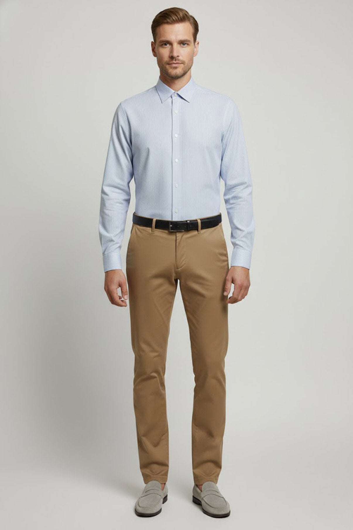 Hento - Strygefri langærmet skjorte