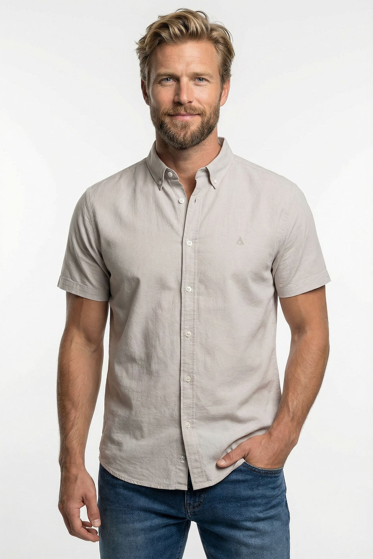 Porto SS - Kortærmet oxford skjorte