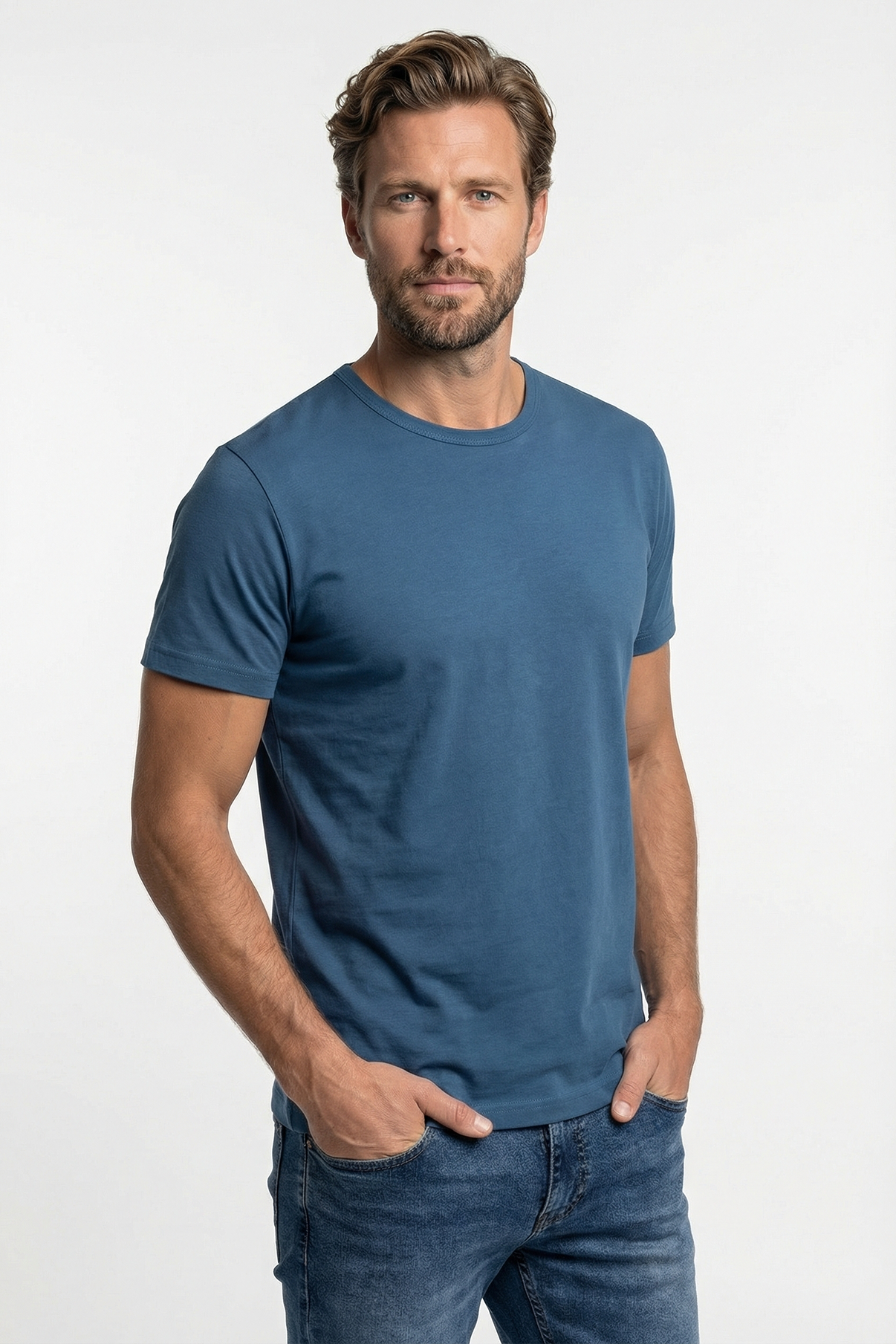 Sam - Basic T-shirt i tætvævet kvalitet