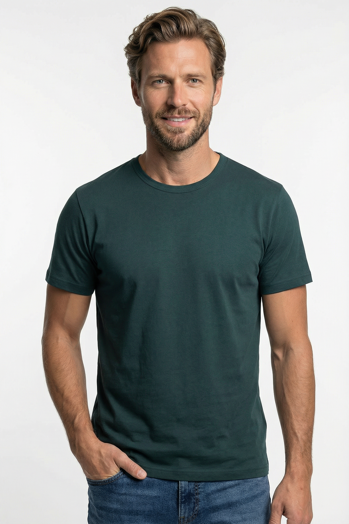 Sam - Basic T-shirt i tætvævet kvalitet