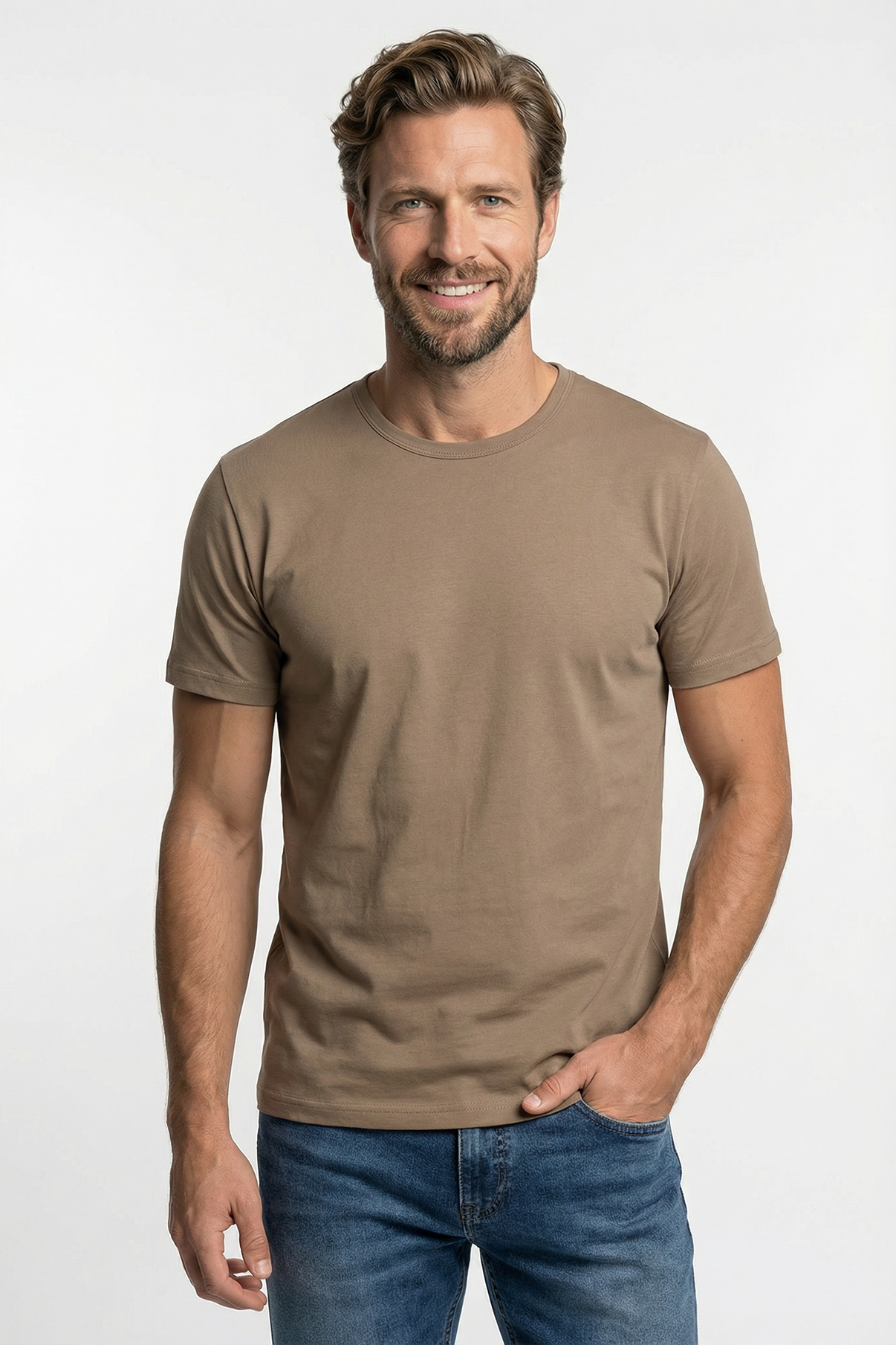 Sam - Basic T-shirt i tætvævet kvalitet