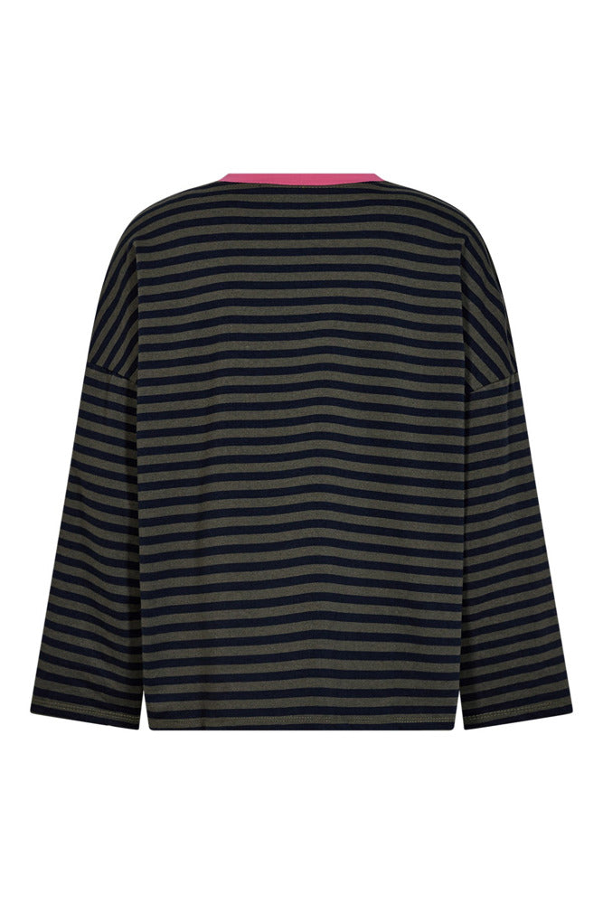 Langærmet sweatshirt med striber