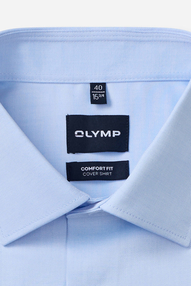 Langærmet covershirt i comfort fit og strygefri kvalitet
