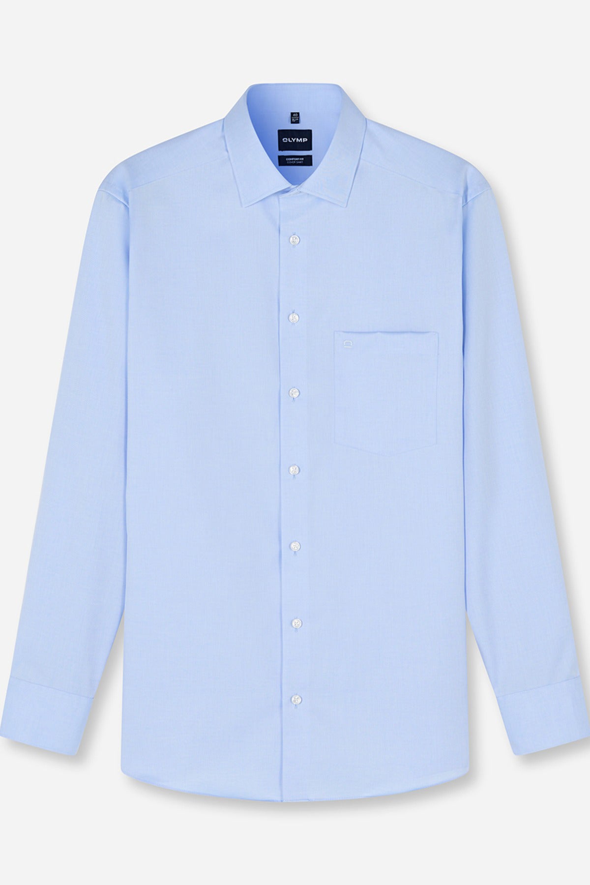 Langærmet covershirt i comfort fit og strygefri kvalitet