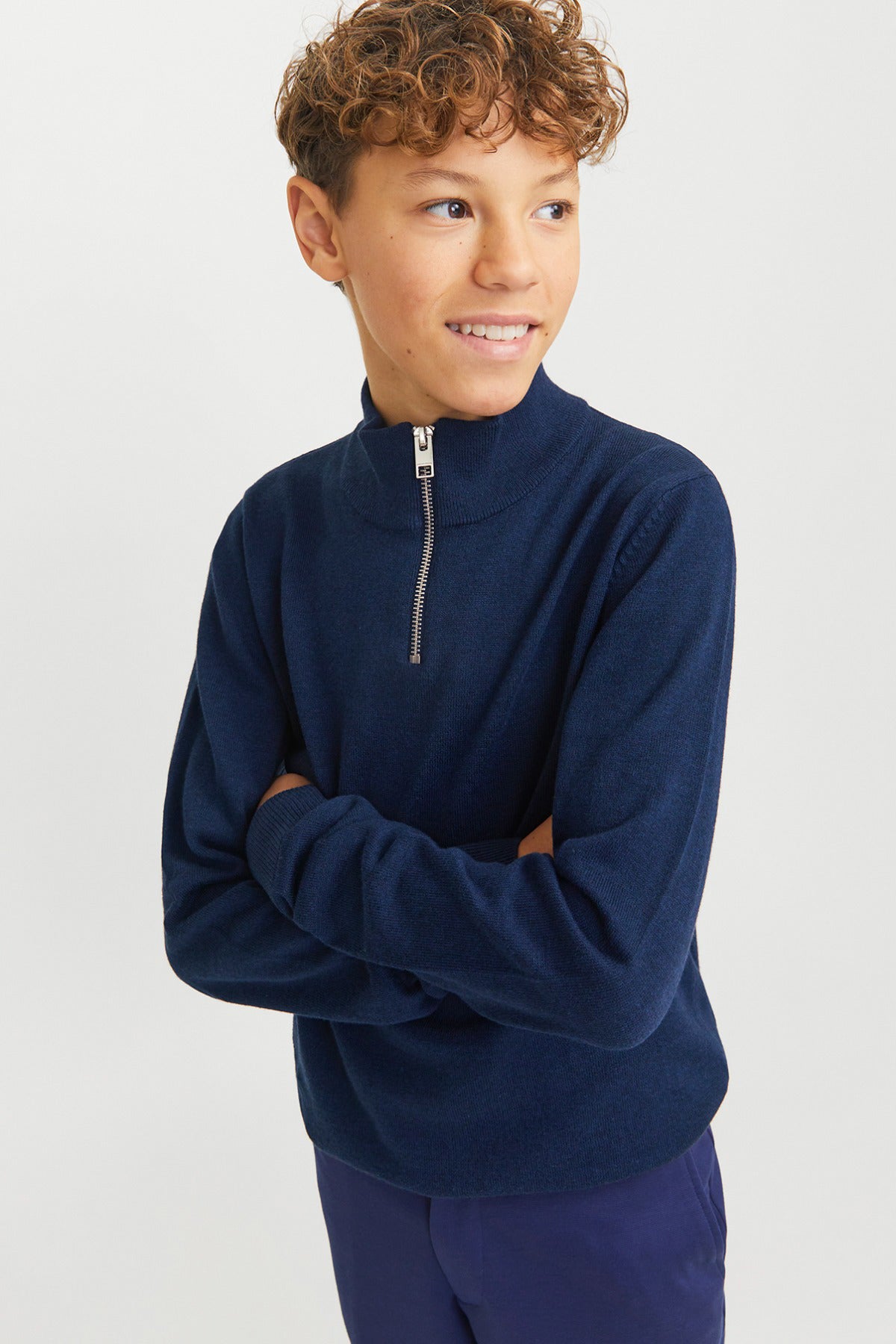 Jack & Jones Junior JJEEMIL KNIT HALF ZIP NOOS JNR