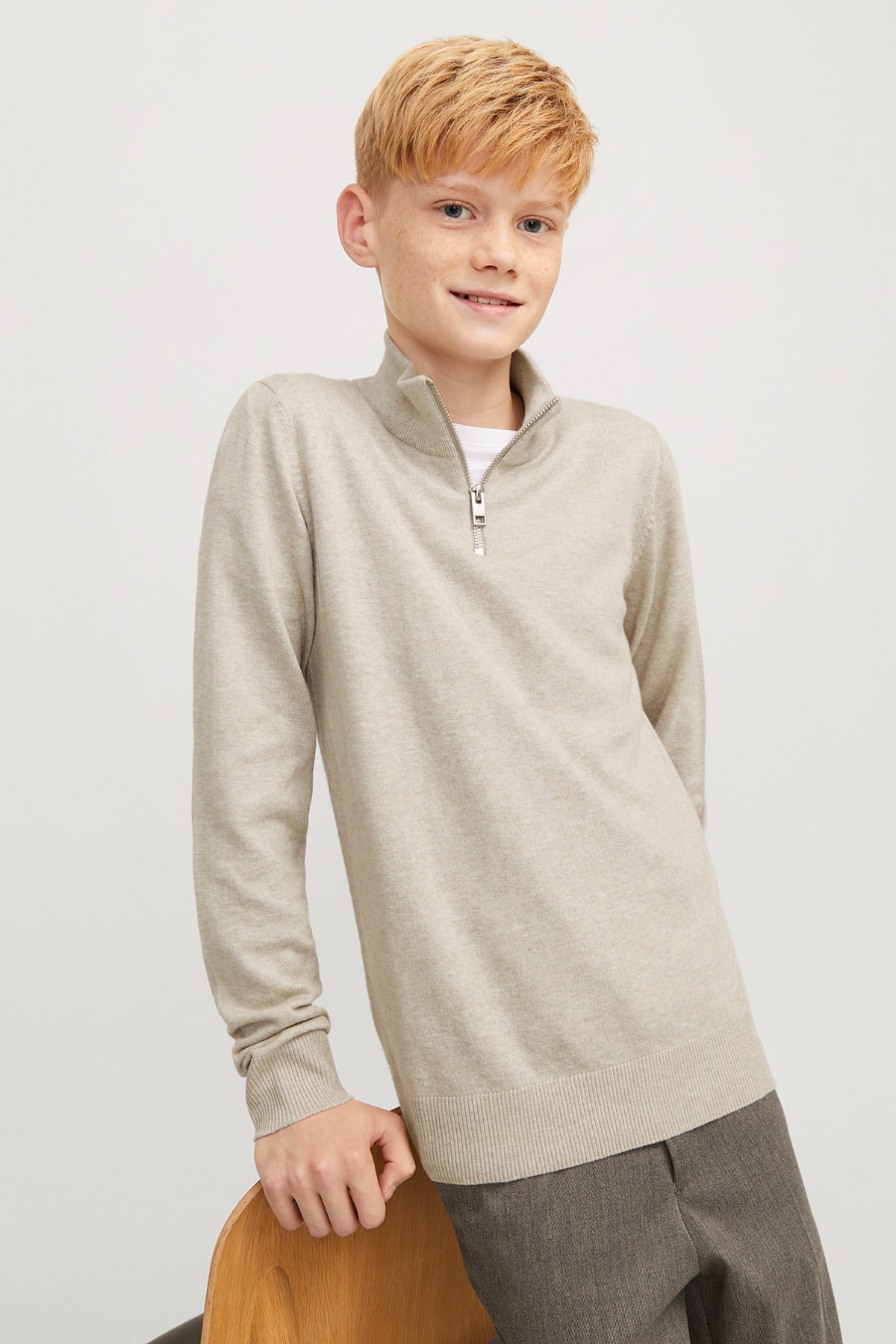 Jack & Jones Junior JJEEMIL KNIT HALF ZIP NOOS JNR