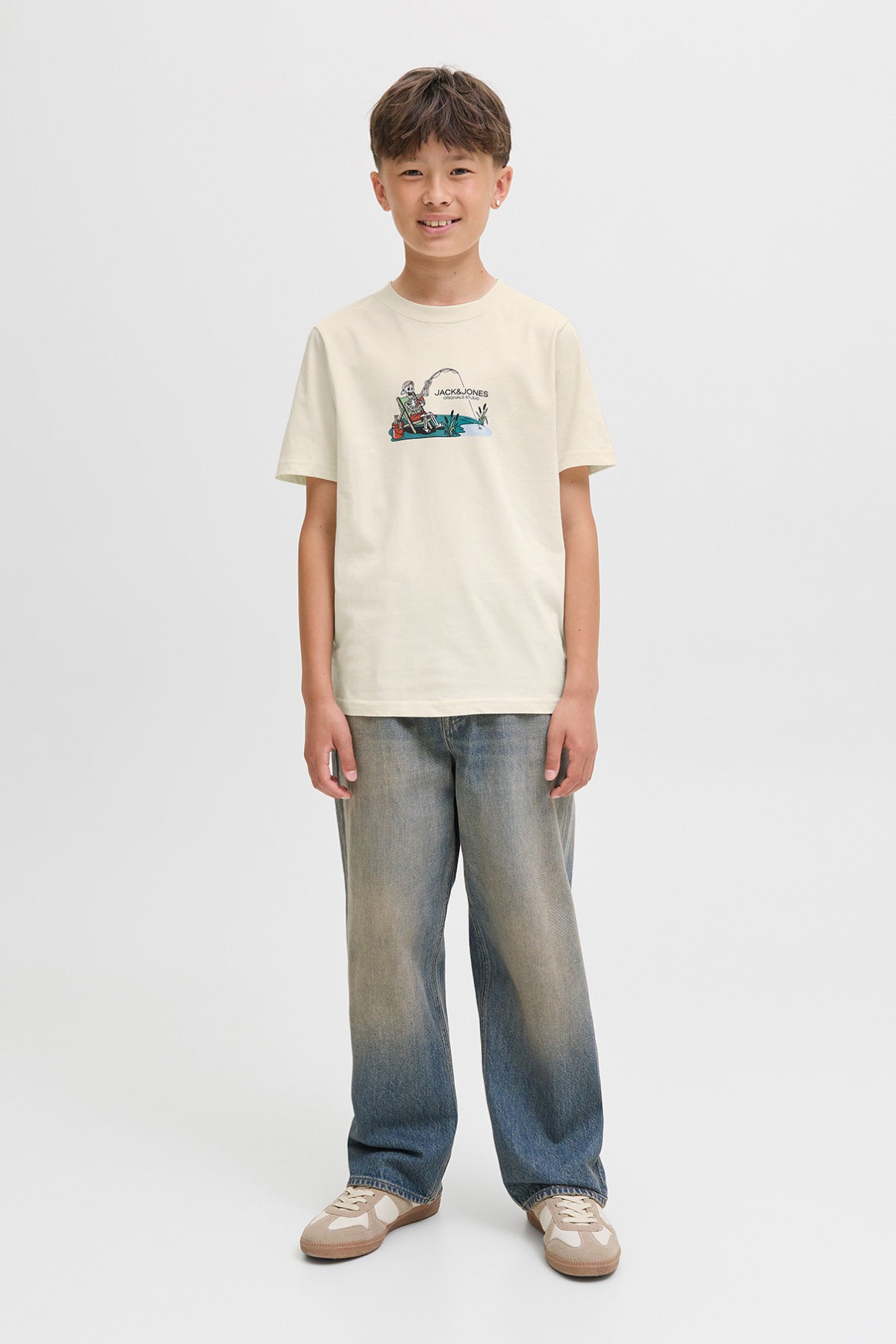 Jack & Jones Junior JORSKULL NATURE TEE SS CREW NECK SN JNR