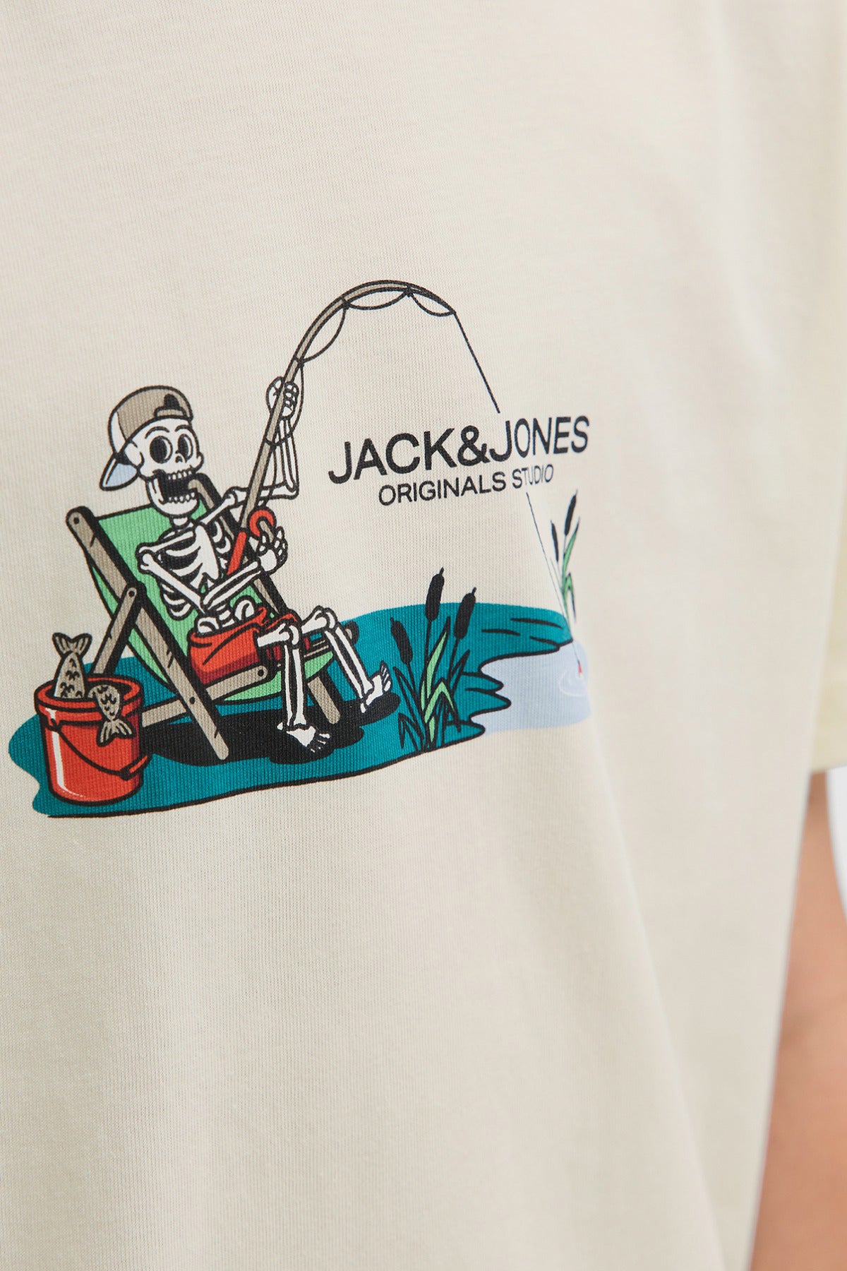 Jack & Jones Junior JORSKULL NATURE TEE SS CREW NECK SN JNR