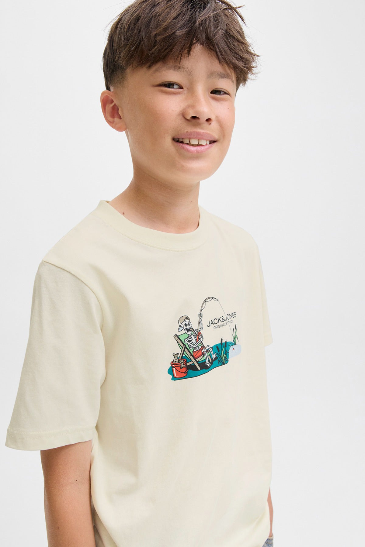Jack & Jones Junior JORSKULL NATURE TEE SS CREW NECK SN JNR