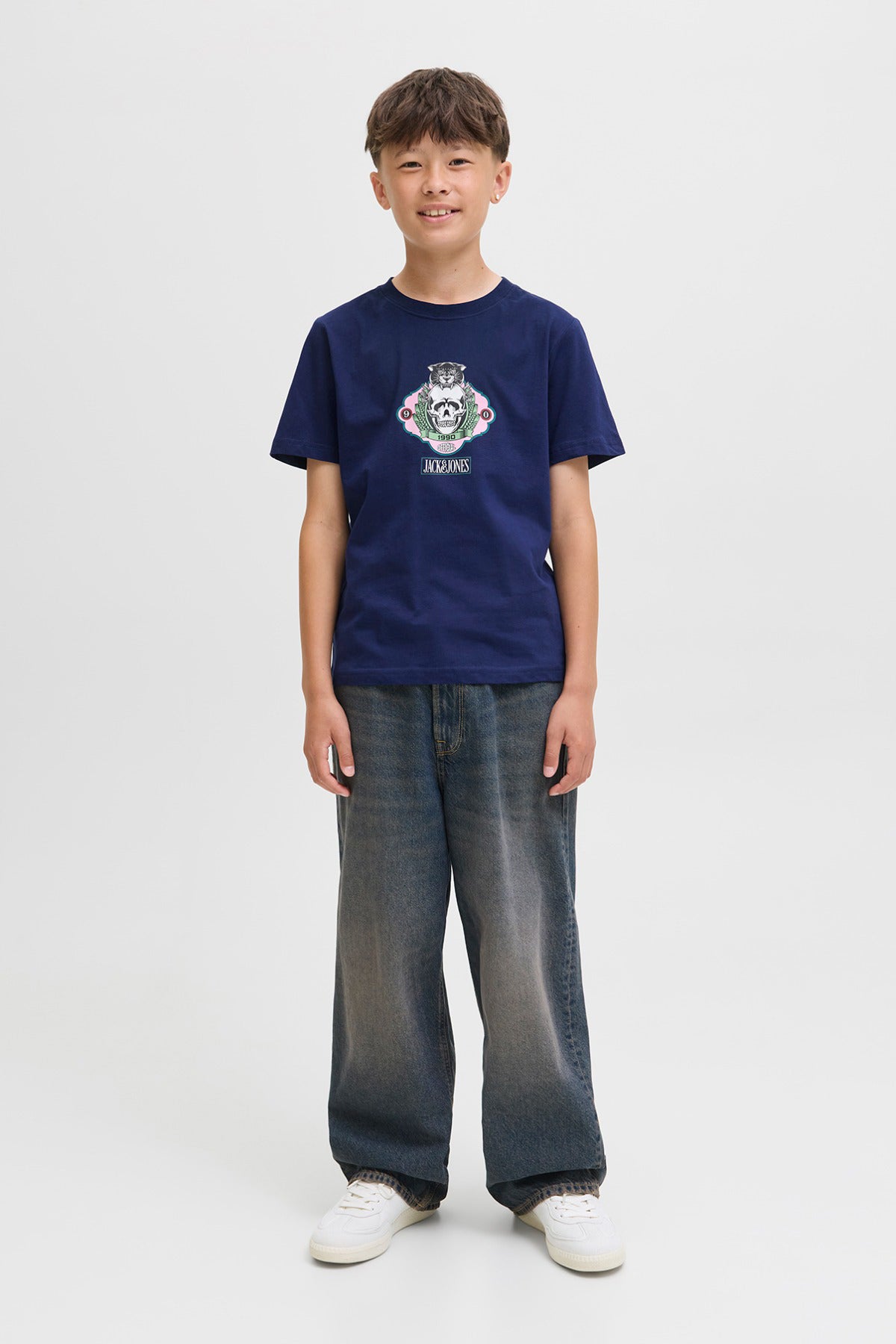 Jack & Jones Junior JORSKULL NATURE TEE SS CREW NECK SN JNR