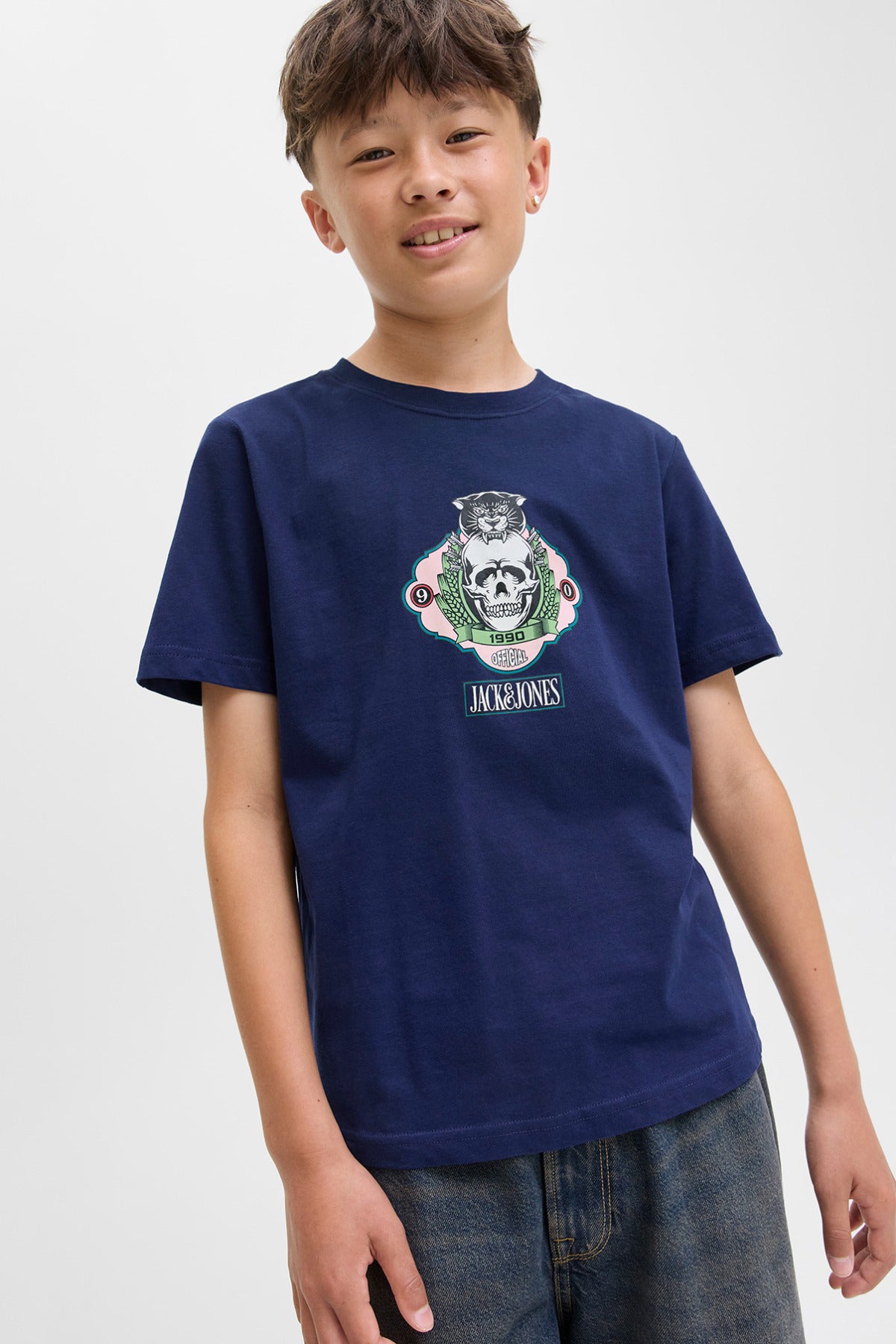 Jack & Jones Junior JORSKULL NATURE TEE SS CREW NECK SN JNR