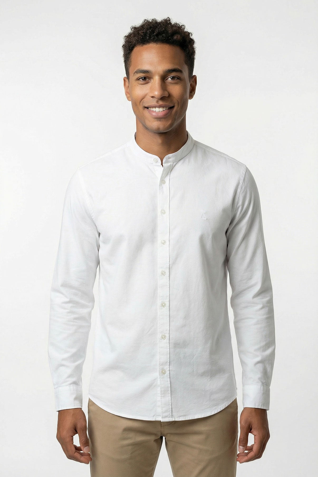 Rome - Langærmet skjorte med kinakrave