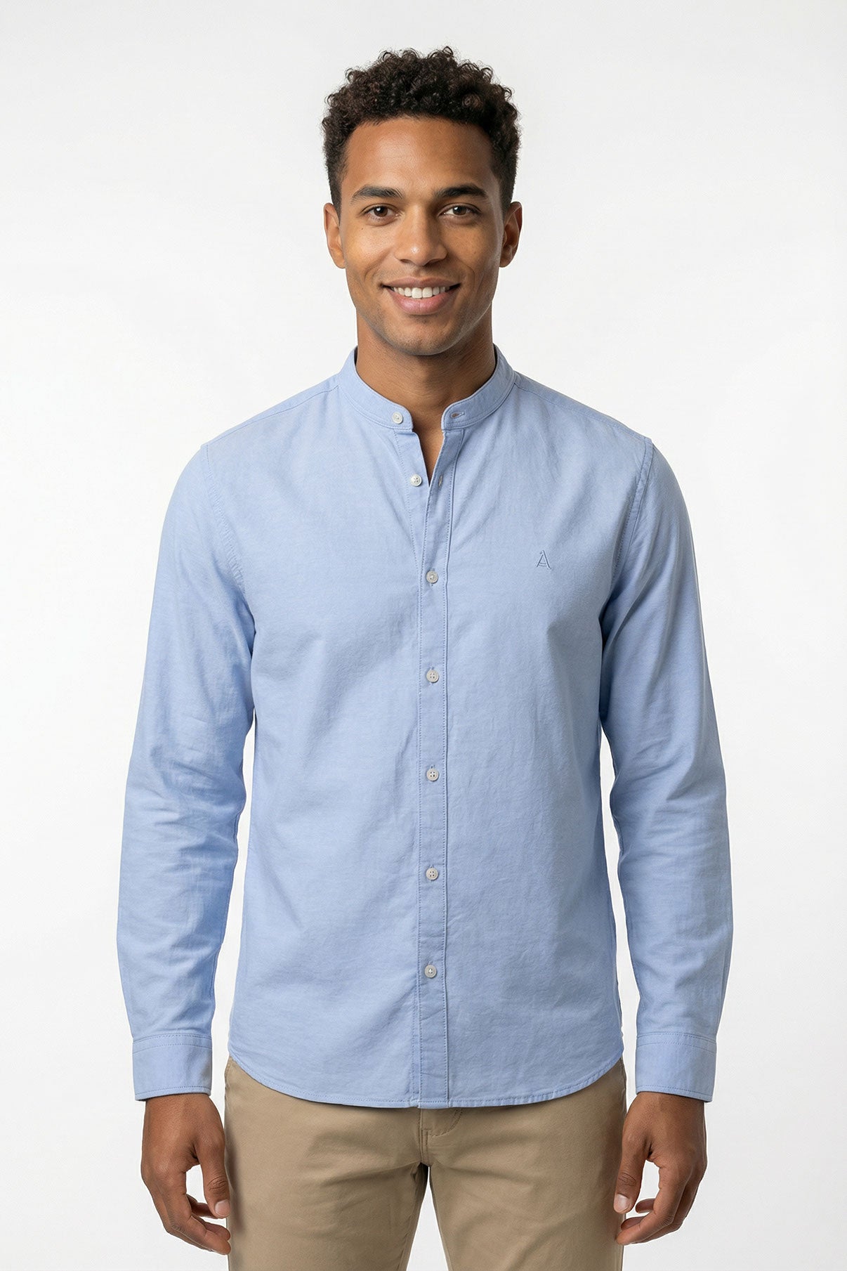 Rome - Langærmet skjorte med kinakrave