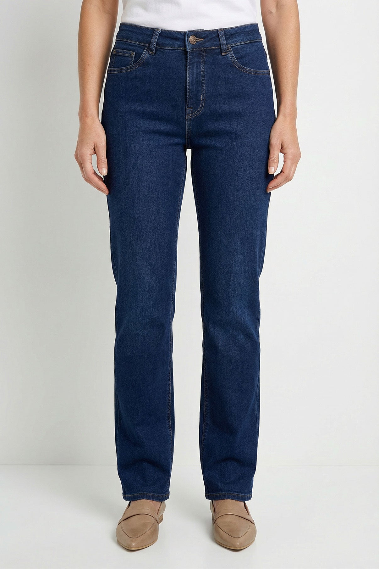 Nynne - Strækbare jeans med lige ben