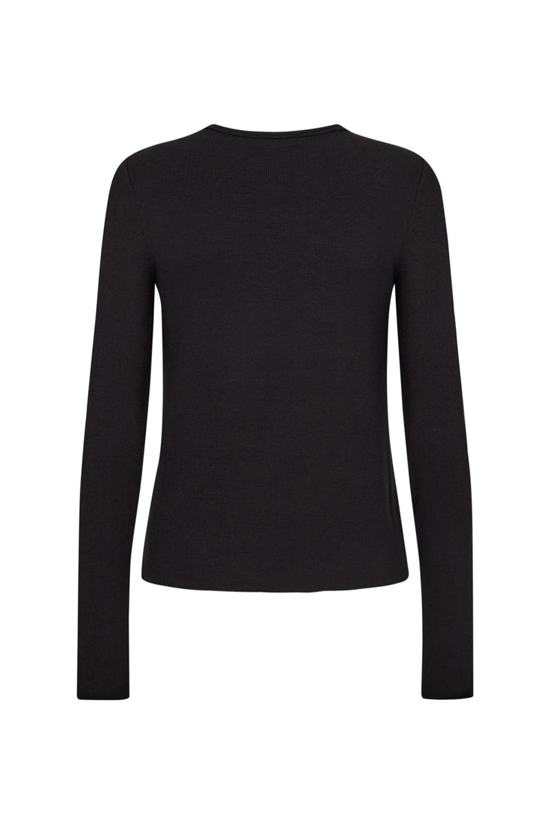 Freja - Blød langærmet rib t-shirt