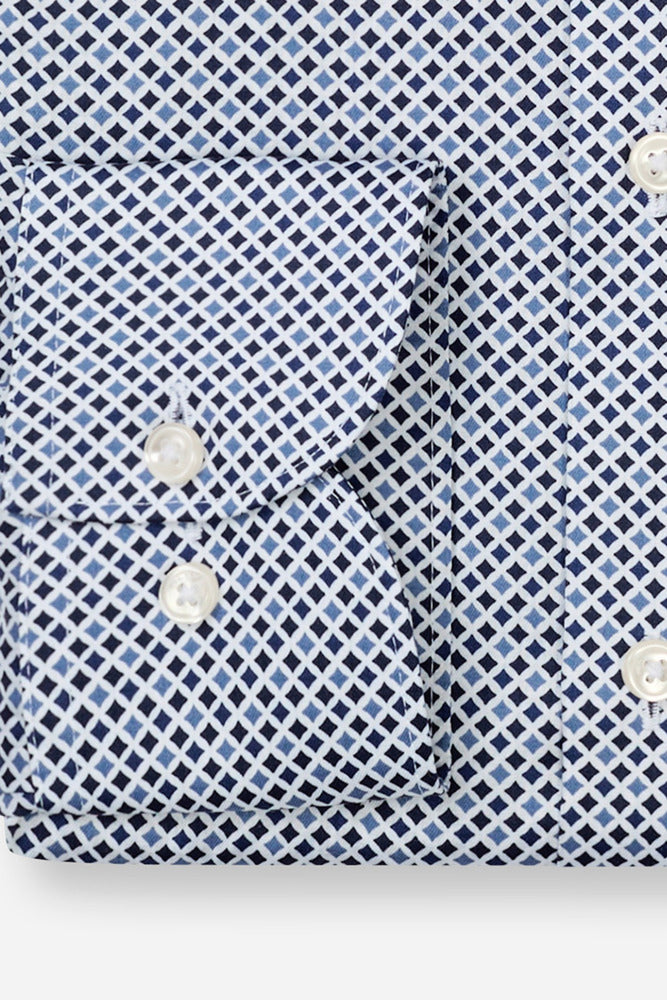 Strygefri skjorte med mønster i modern fit