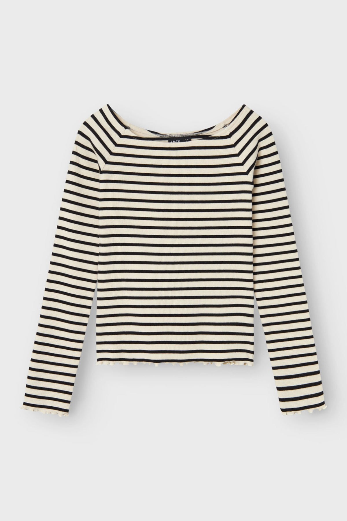 LMTD GIRLS T-SHIRT LS NLF RILLE BOATNECK