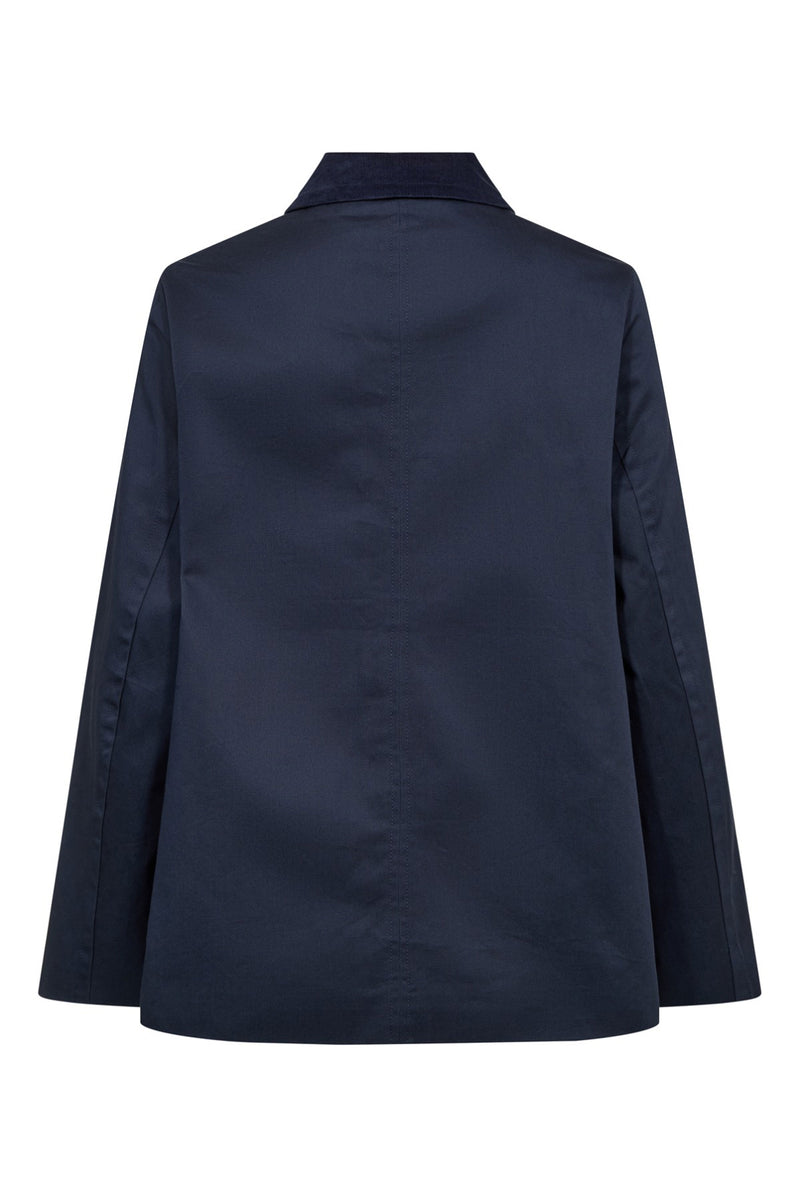 Livia - Kort jakke med fløjlskrave og lommer