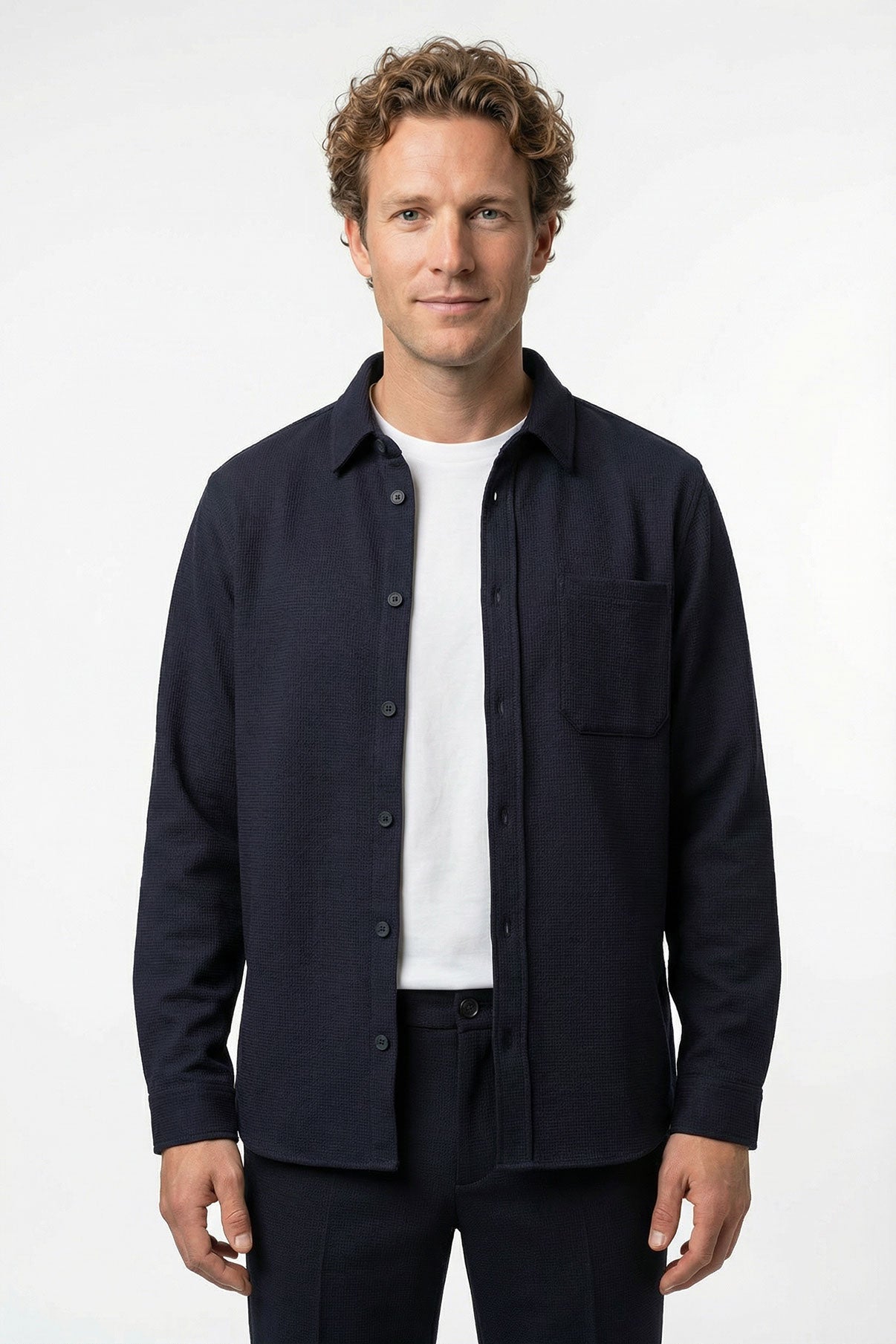 Lorenzo - Overshirt i struktureret materiale