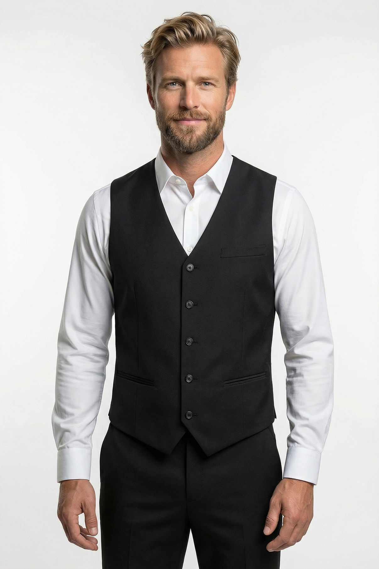 Marco - Tidløs vest med paspolerede lommer