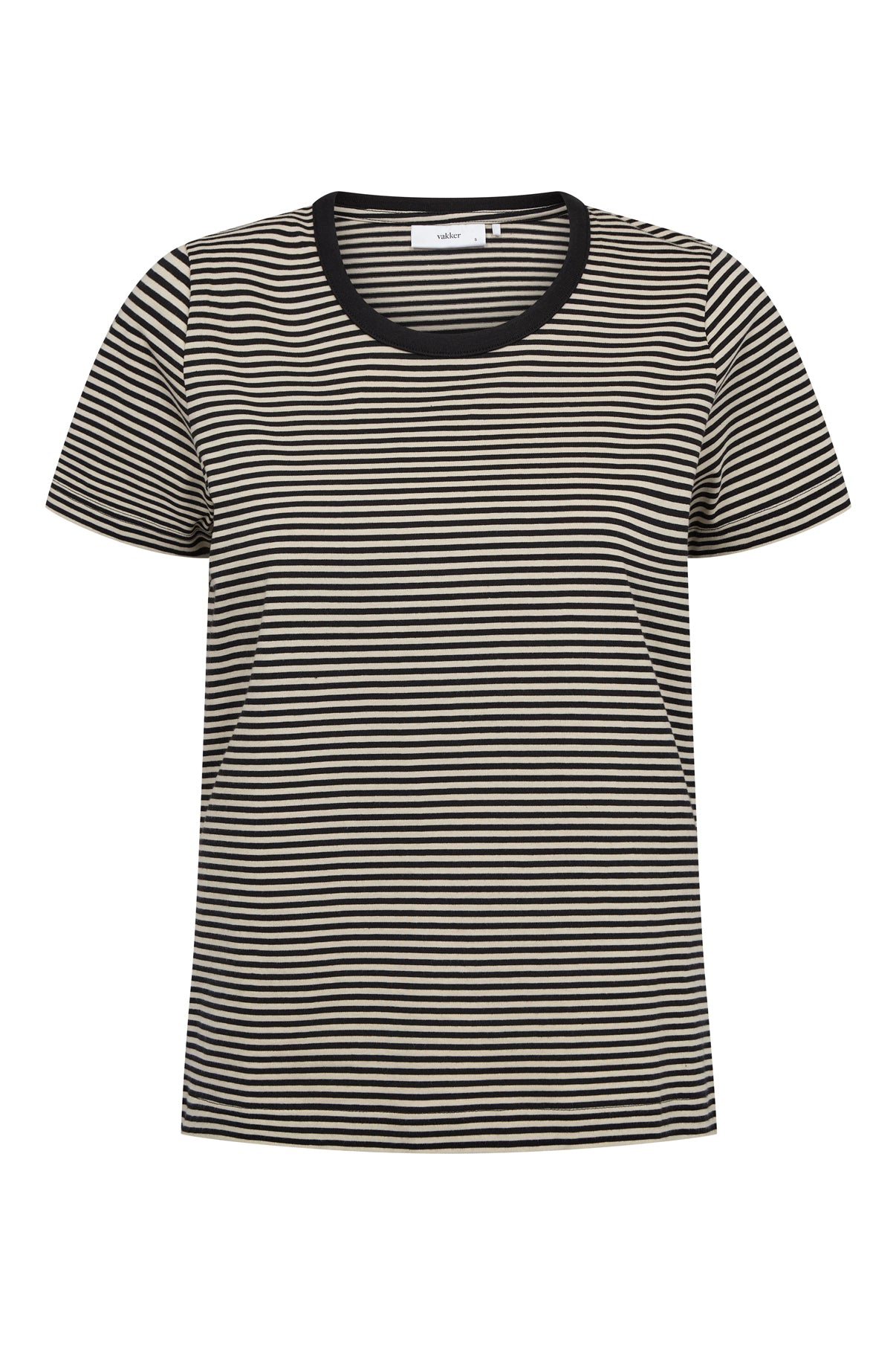 VAKKER Sol - Stribet T-shirt med korte ærmer