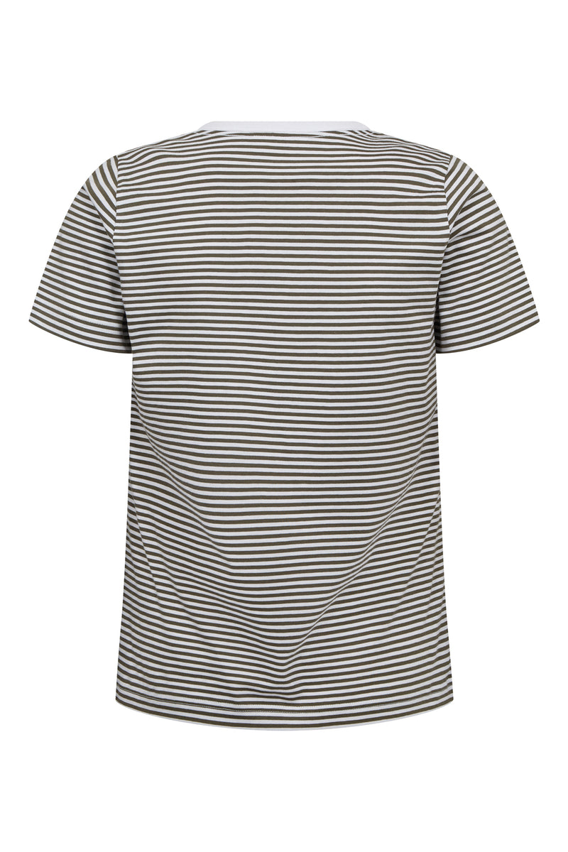 VAKKER Sol - Stribet T-shirt med korte ærmer