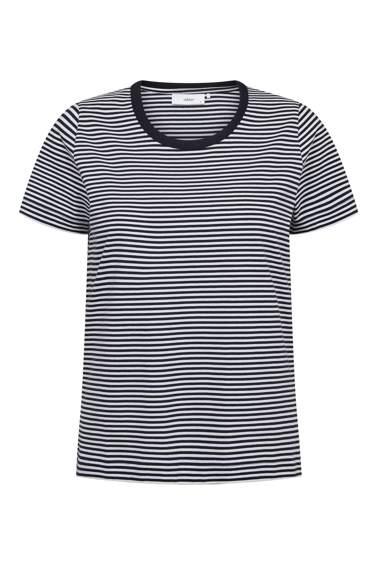VAKKER Sol - Stribet T-shirt med korte ærmer