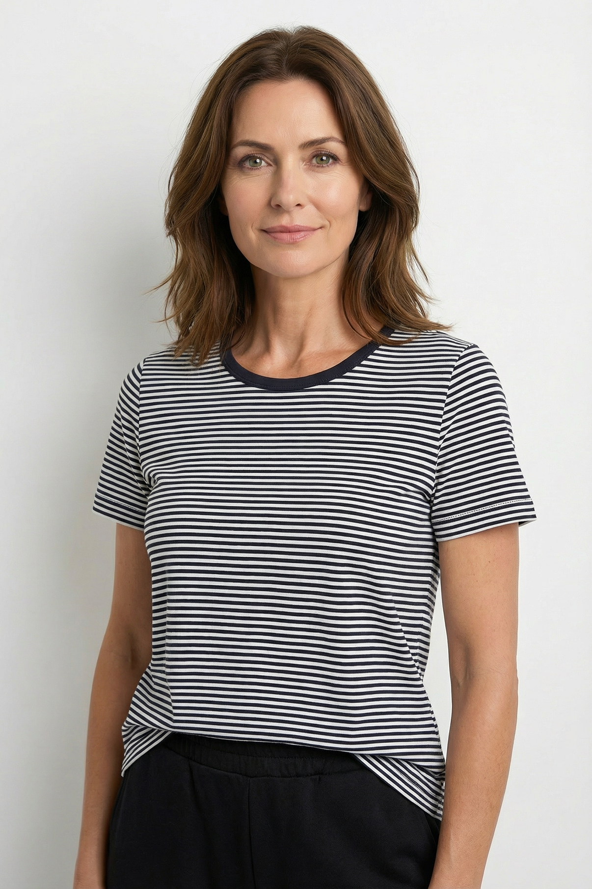 Sol - Stribet T-shirt med korte ærmer