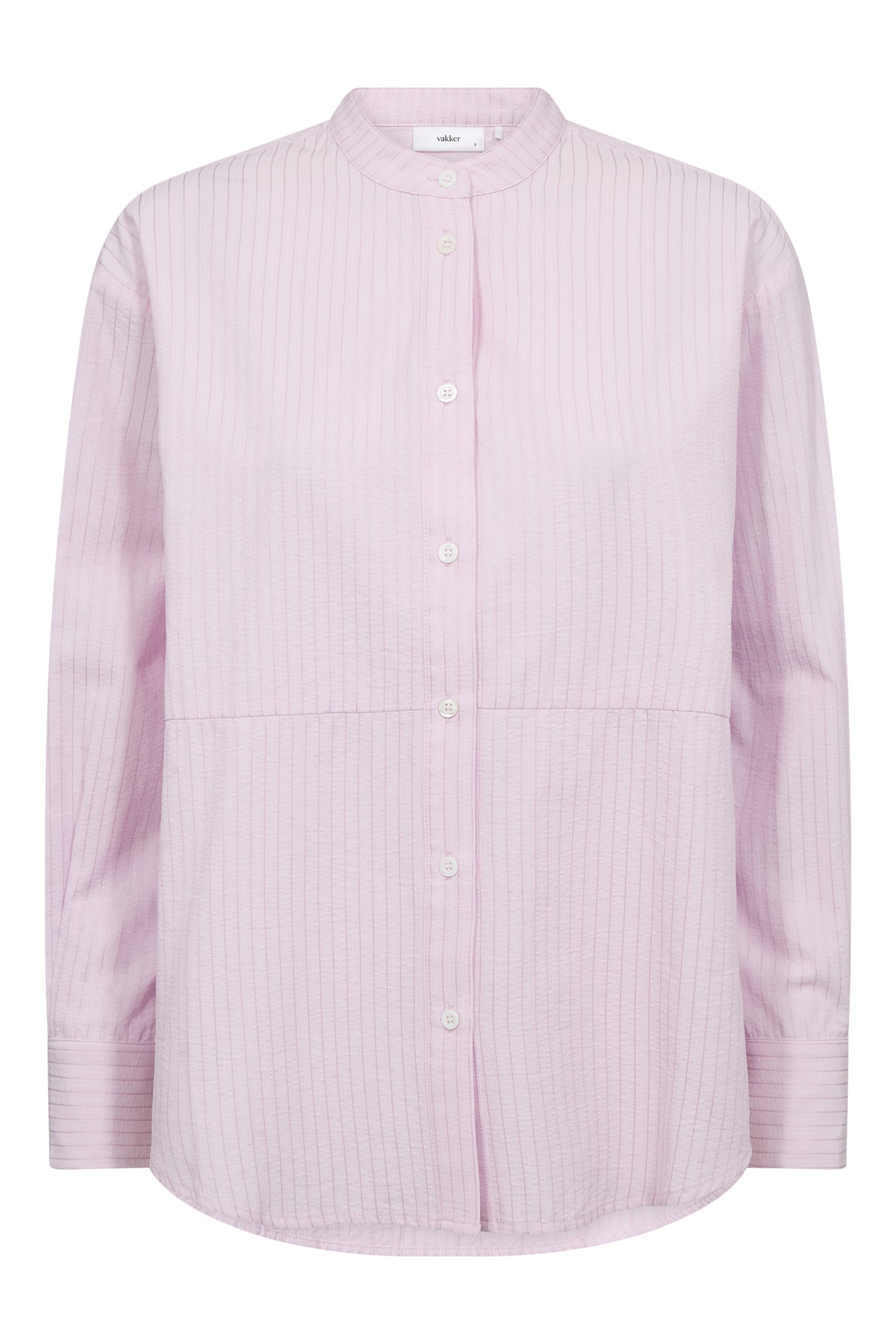 Halli - Stribet skjorte med kinakrave