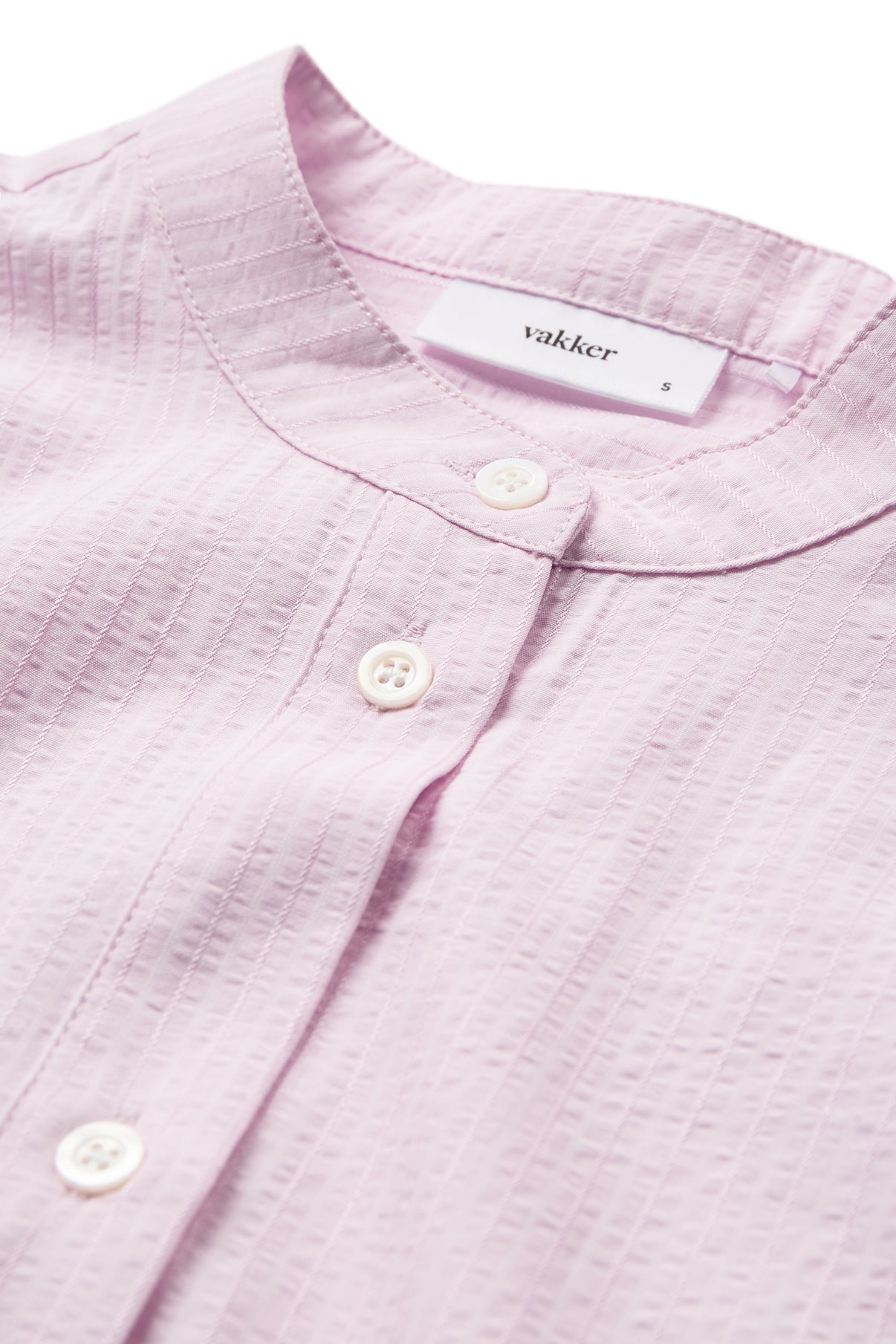 Halli - Stribet skjorte med kinakrave