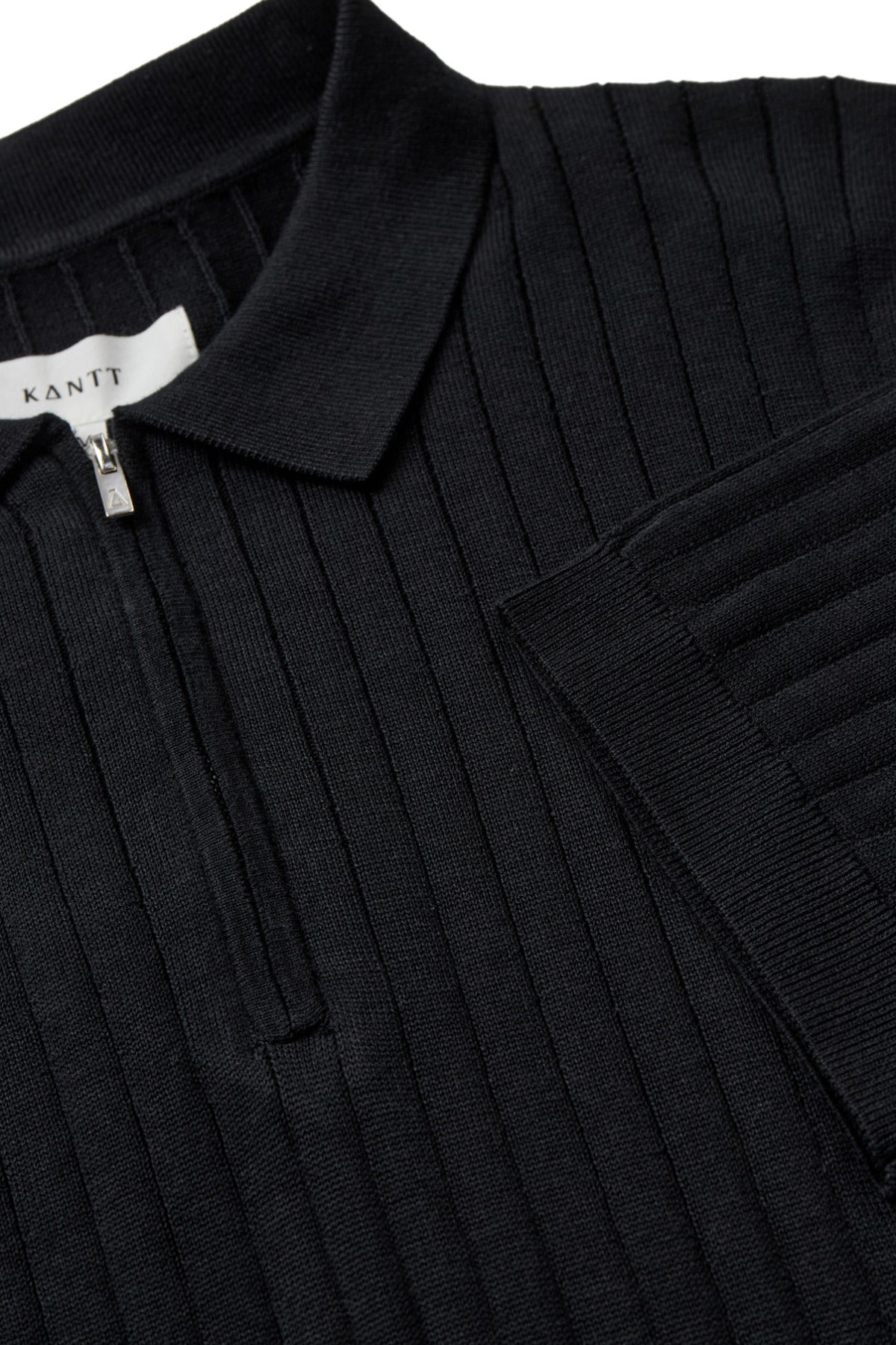 Niels SS - Kortærmet strik polo med lynlås