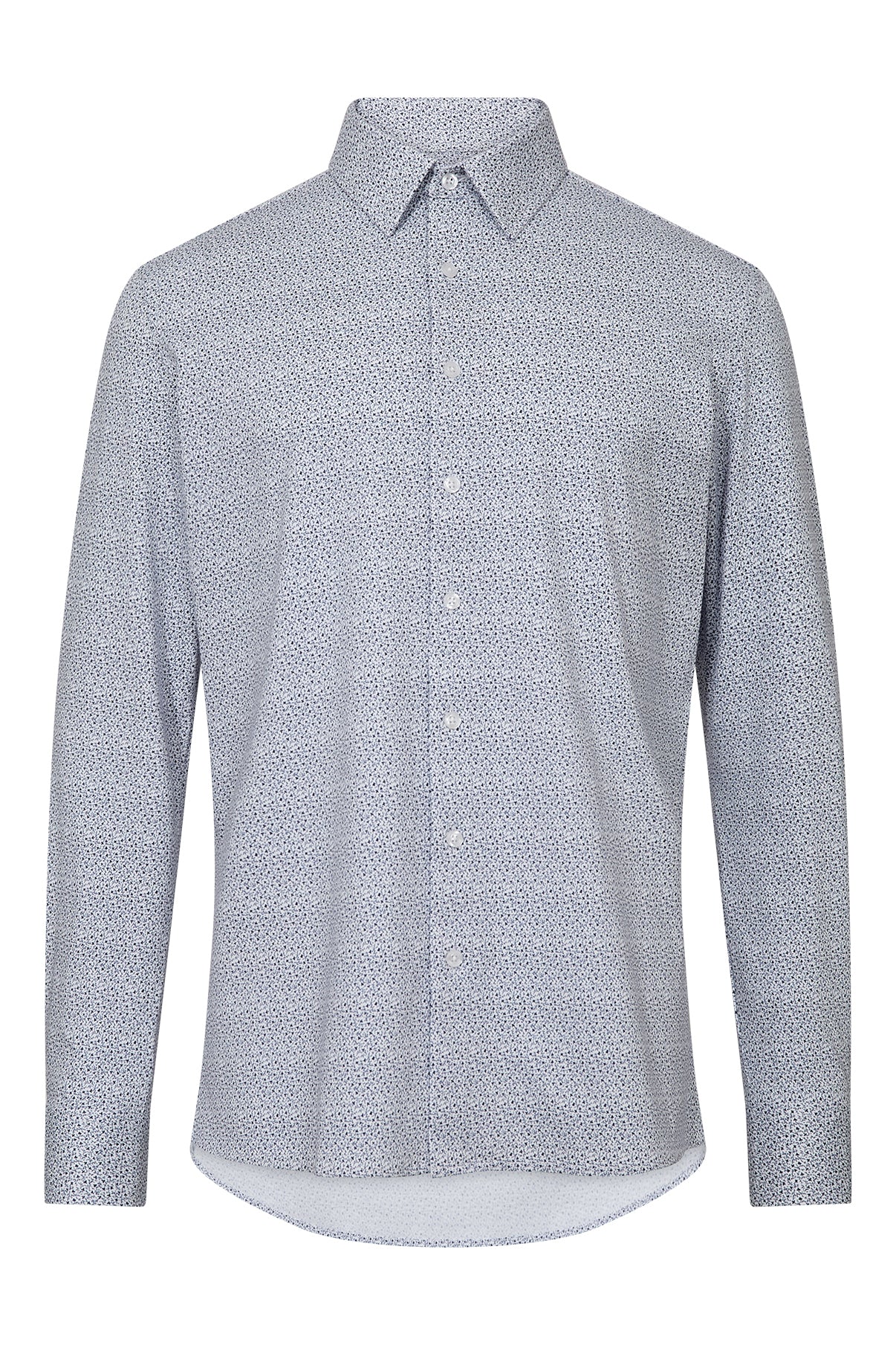 Langærmet jersey skjorte med ultra stretch i modern comfort fit