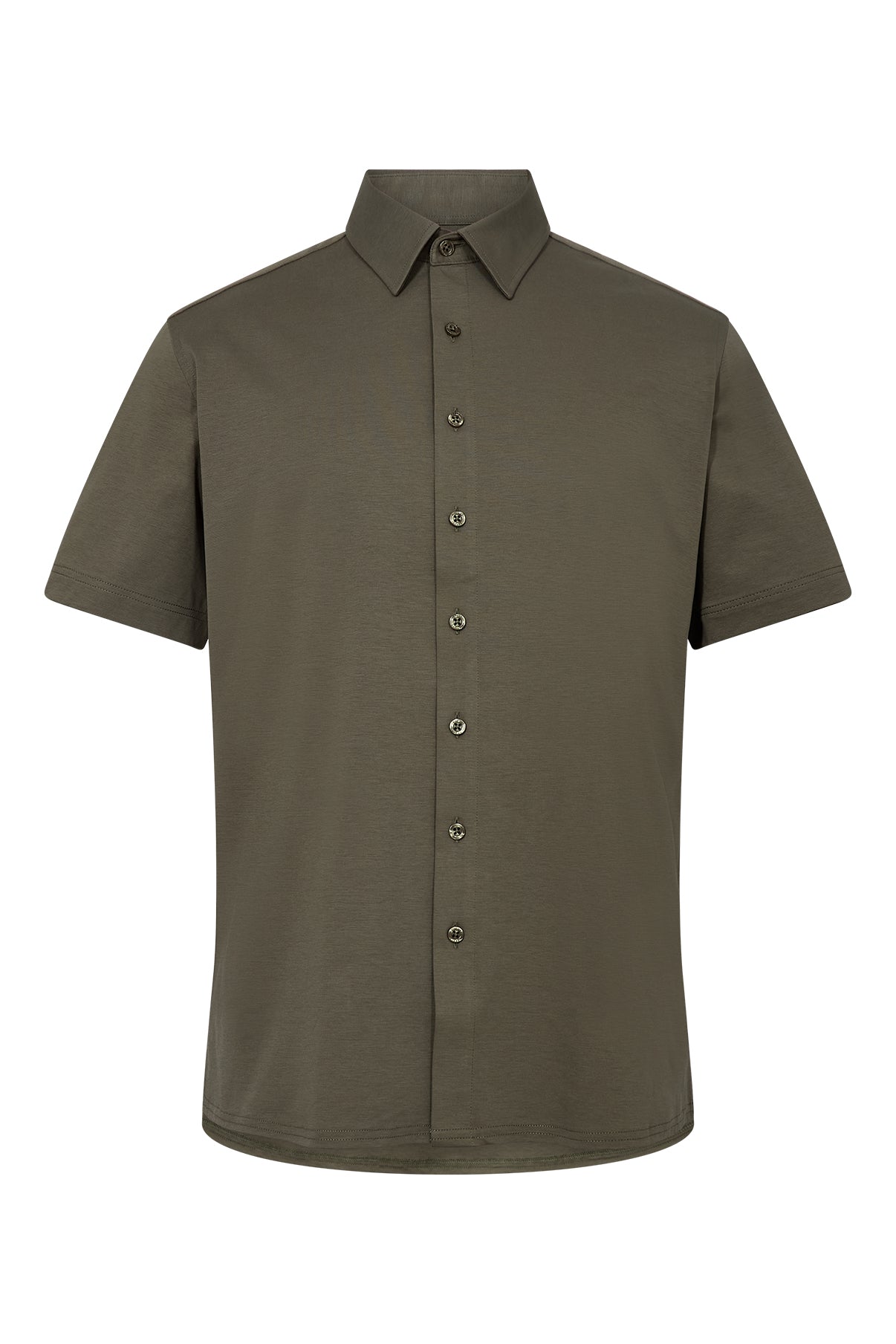 Kortærmet jersey skjorte med ultra stretch i modern comfort fit