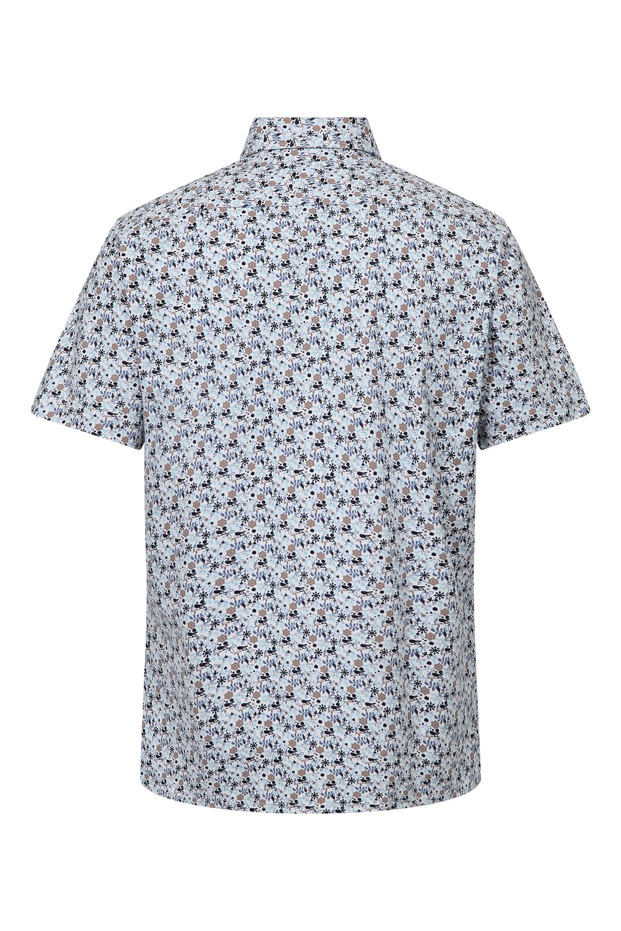 Kortærmet jersey skjorte med ultra stretch i modern comfort fit