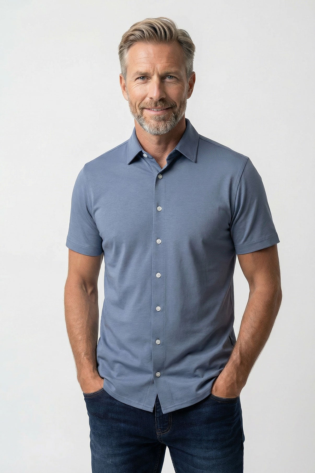 Ravi SS - Kortærmet jersey skjorte med ultra stretch