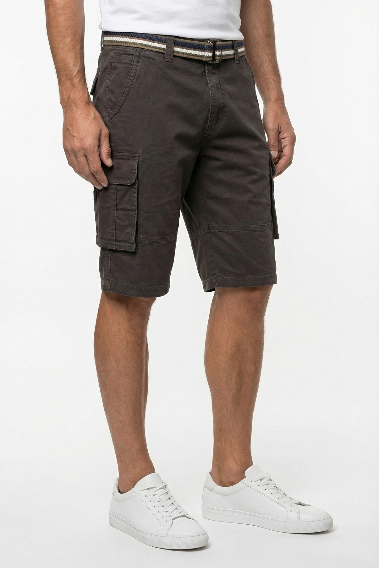 Alfonso - Cargo shorts med bælte og sidelommer