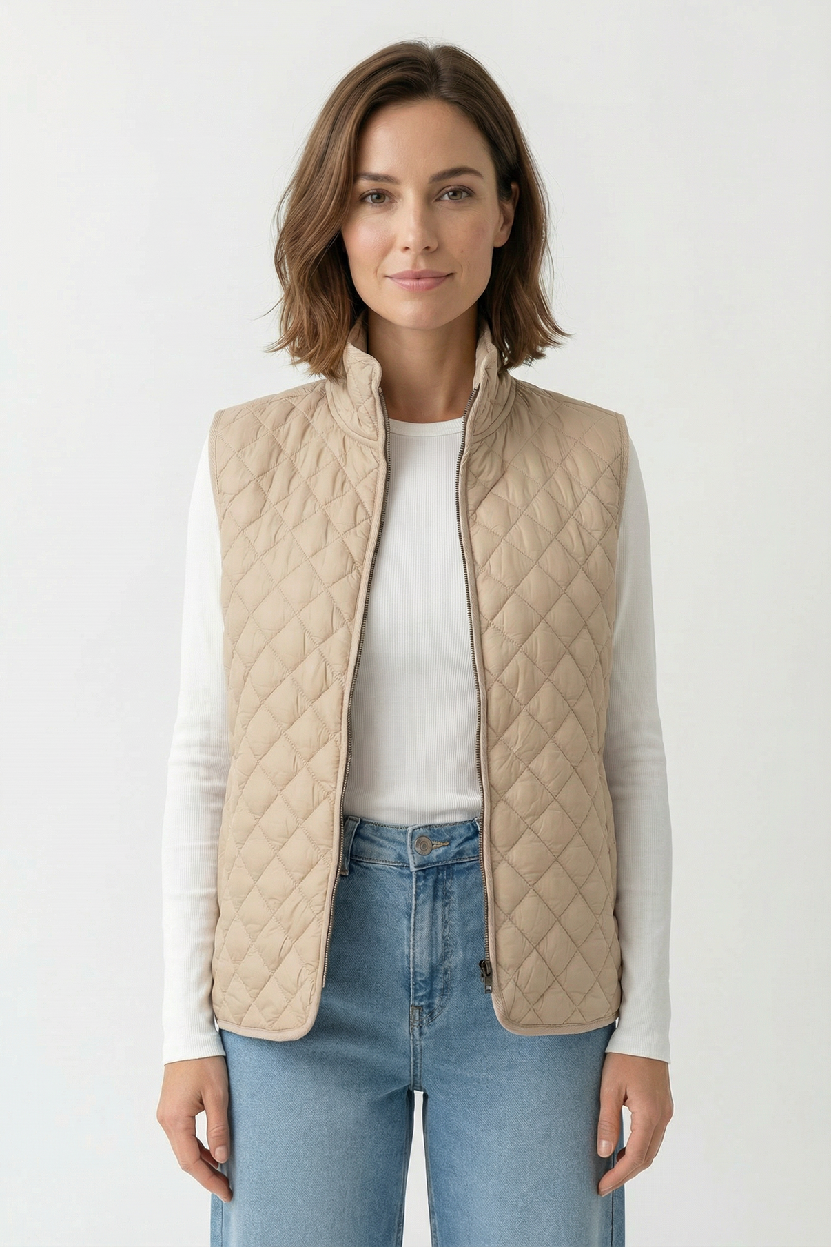 Soff - Let quiltet vest med lommer