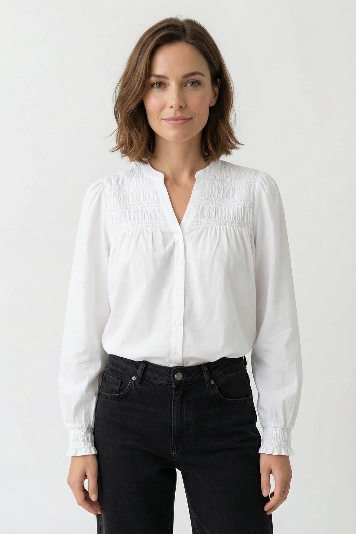 Nete - Skjorte med smockdetaljer