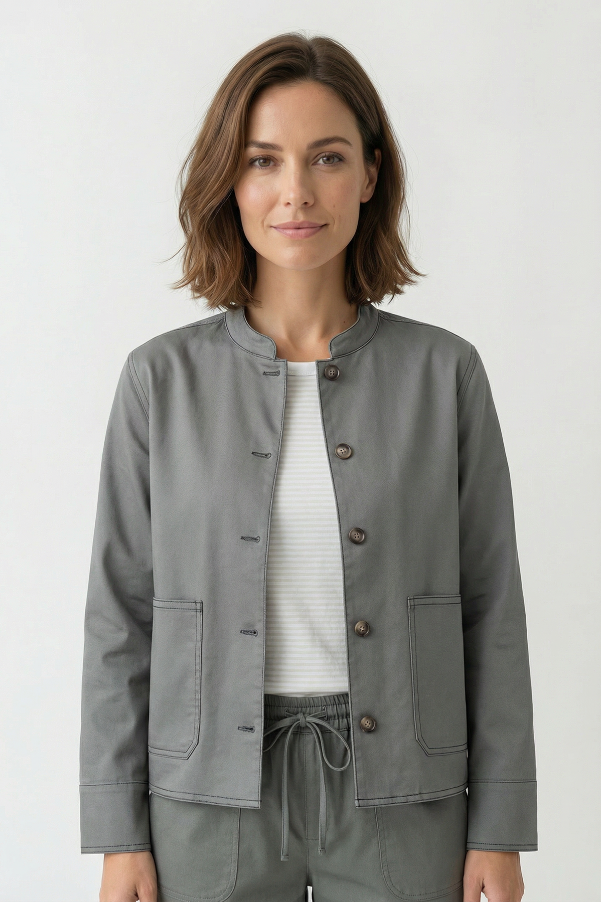 April - Jakke med frontlommer