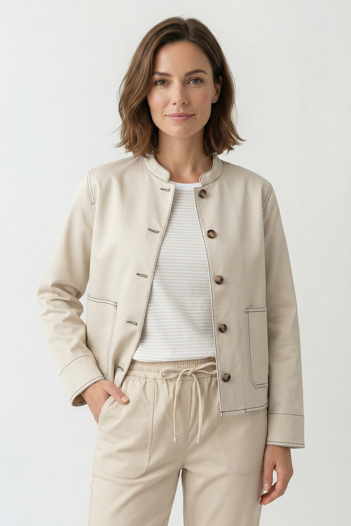 April - Jakke med frontlommer