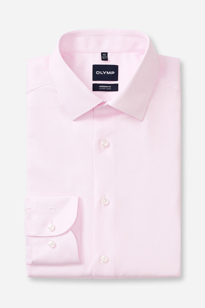 Langærmet covershirt i modern fit og strygefri kvalitet