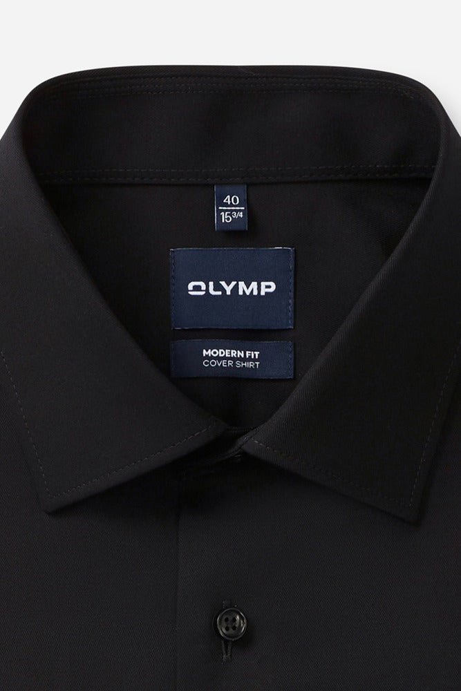 Langærmet covershirt i modern fit og strygefri kvalitet
