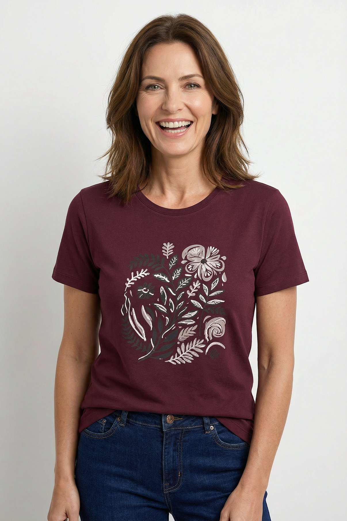 Ida - T-shirt i bomuld med detalje